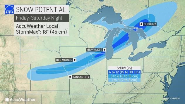 Snow potential Friday night-Saturday by AccuWeather
